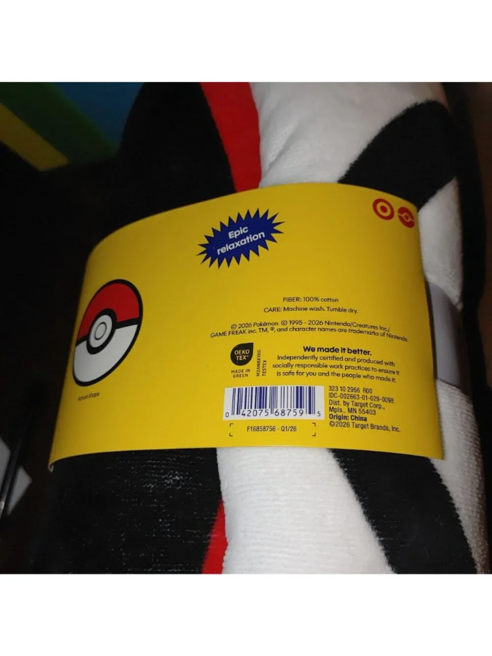 PokémonX Ultimate Beach Towel 60 Inch Round Poké Ball Design Cotton Oeko Tex Cer